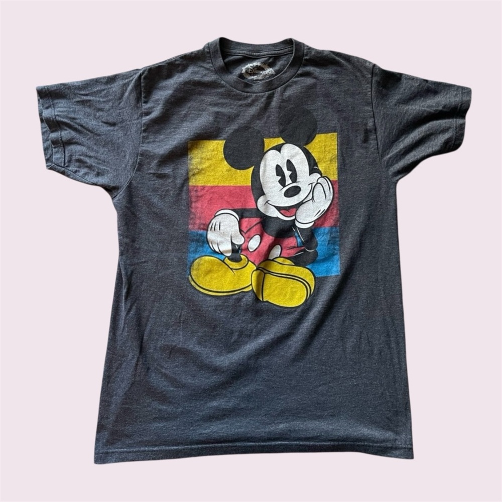 Disney Men's Charcoal Mickey Mouse Tee